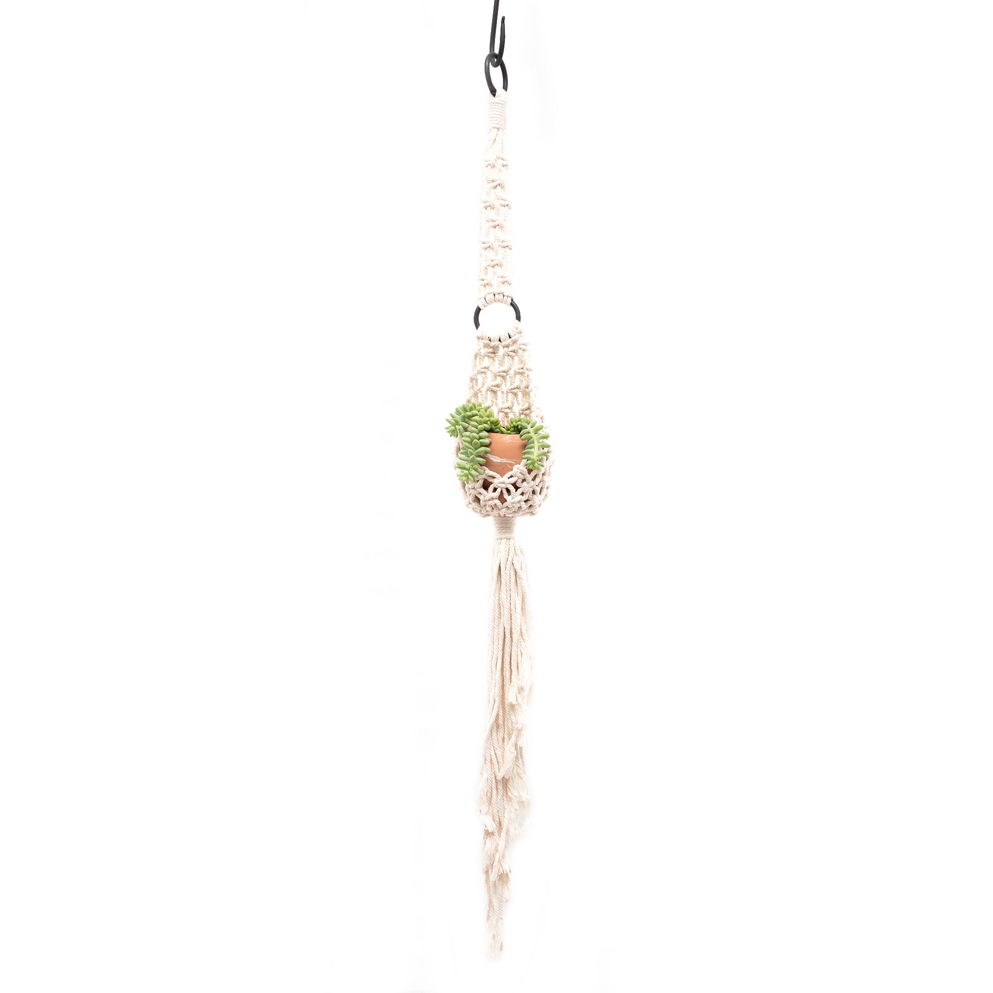 extended plant hanger Droplet Plant Hanger | Macrame Plant Hanger