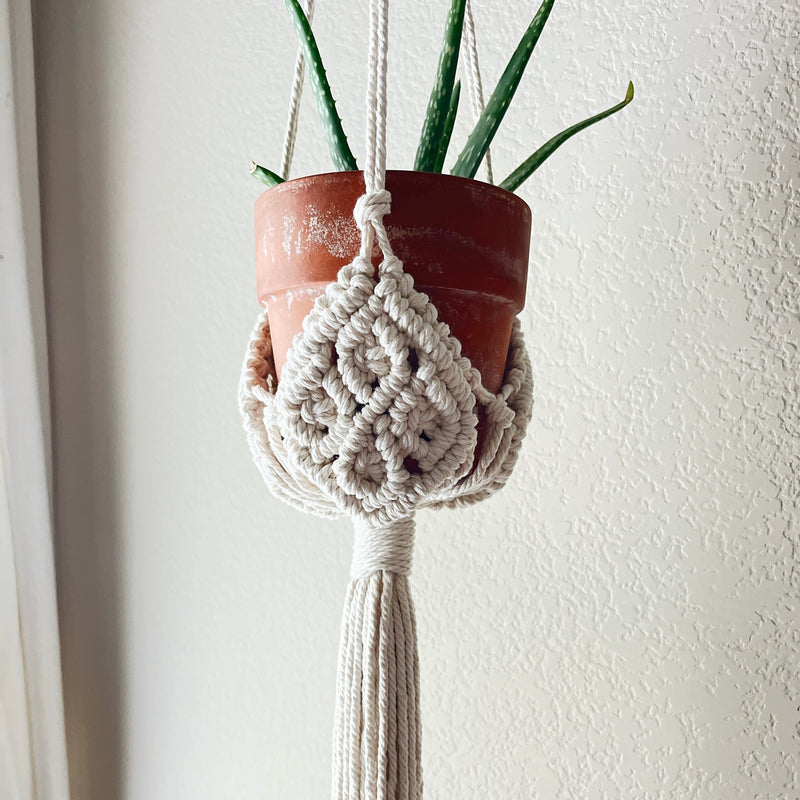 plant pots for macrame hangers Macramé Plant Hanger No. 2