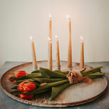 Pure Beeswax Taper Candles 6"