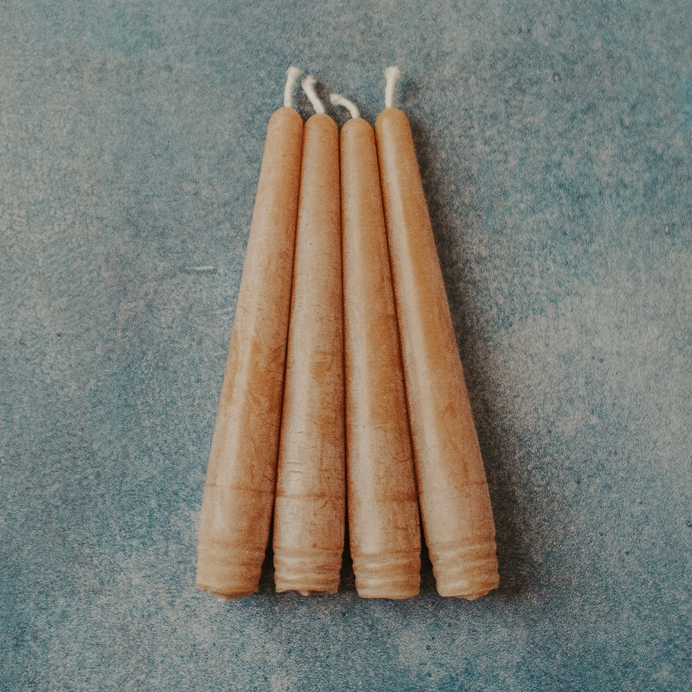 Pure Beeswax Taper Candles 6"