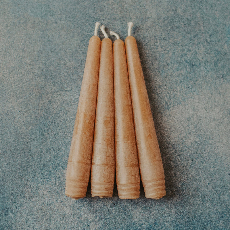 Pure Beeswax Taper Candles 6"