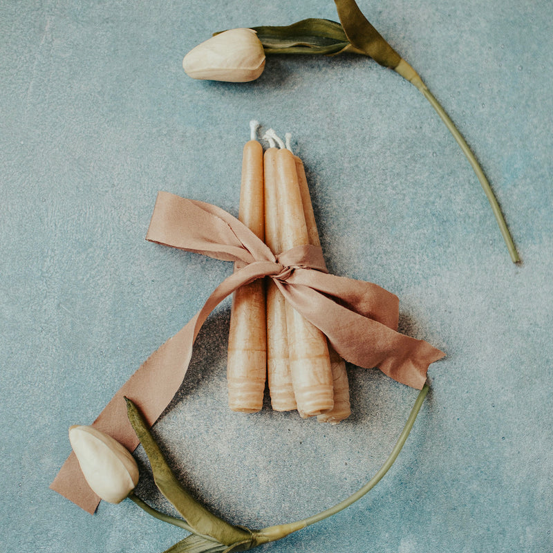 Pure Beeswax Taper Candles 6"