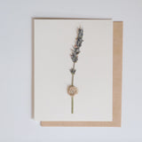 Lavender Pressed Flower Greeting Card