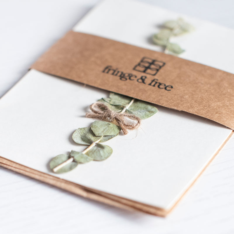 Eucalyptus Pressed Flower Greeting Card