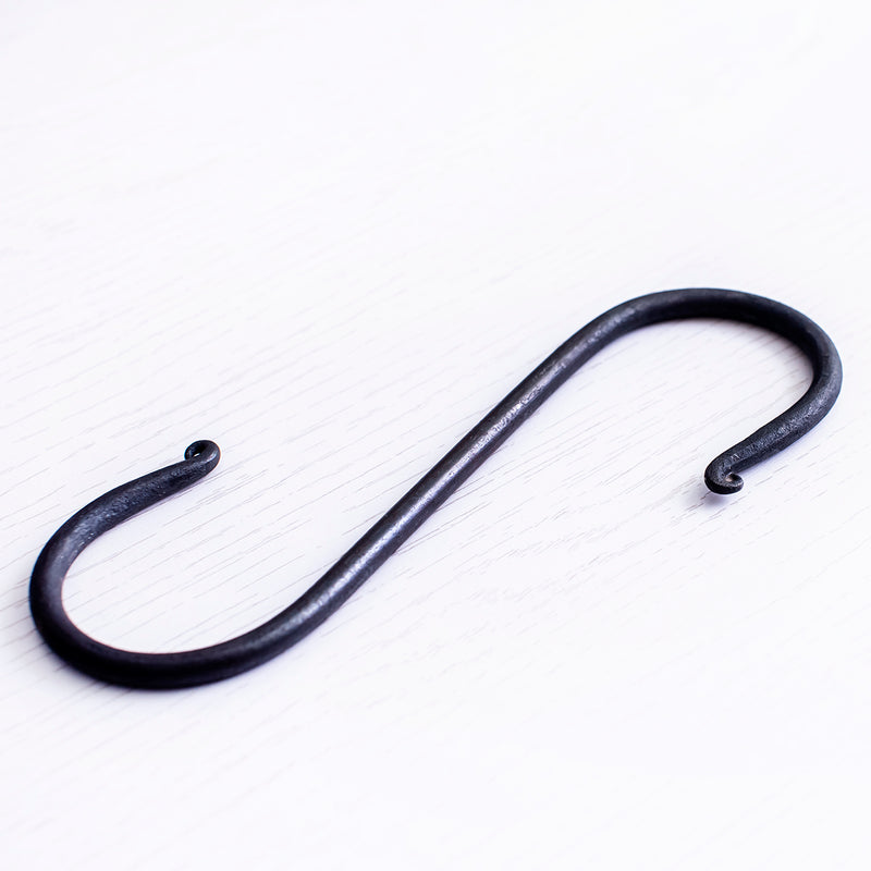 large s hooks for hanging plants, forged in fire in the USA
