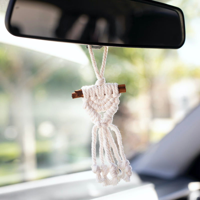 car diffuser hanging from rear mirror