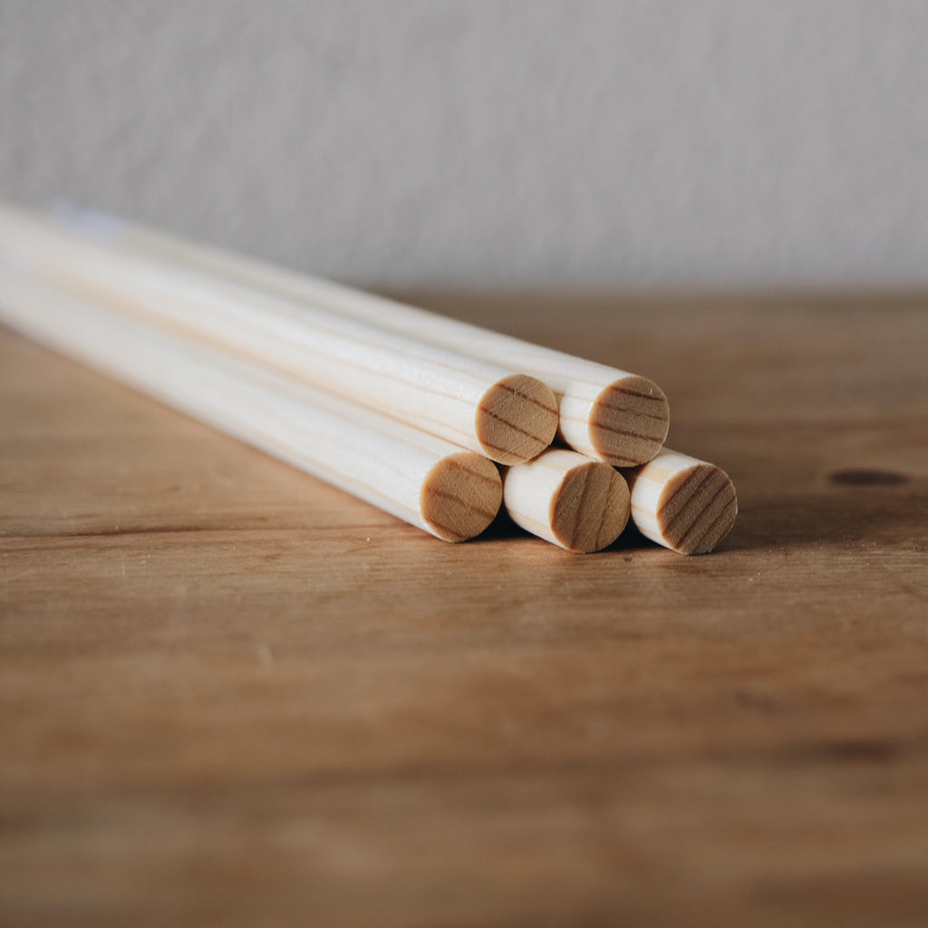 Round Wooden Dowel Sticks, 5 Pack – Fringe & Free