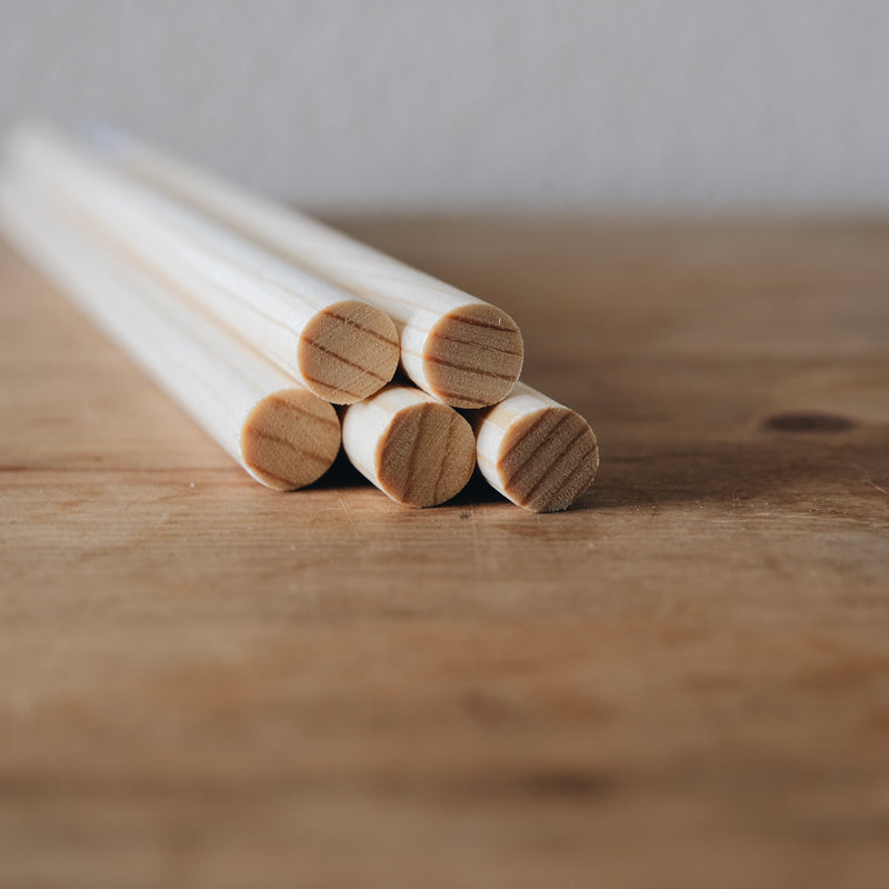 Round Wooden Dowel Sticks 1-2 Inch by 12 Inch at Crafty Sticks